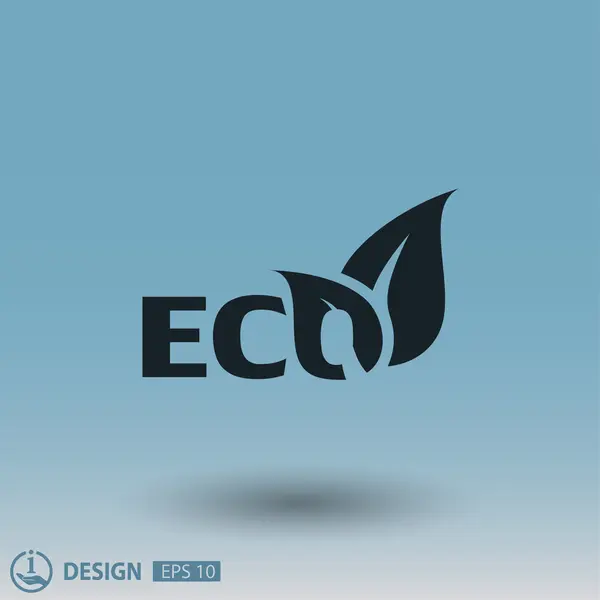 Pictograph van eco, illustratie — Stockvector