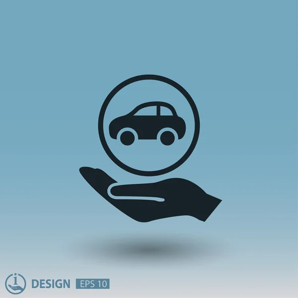 Ikona auto, ilustrace — Stockový vektor