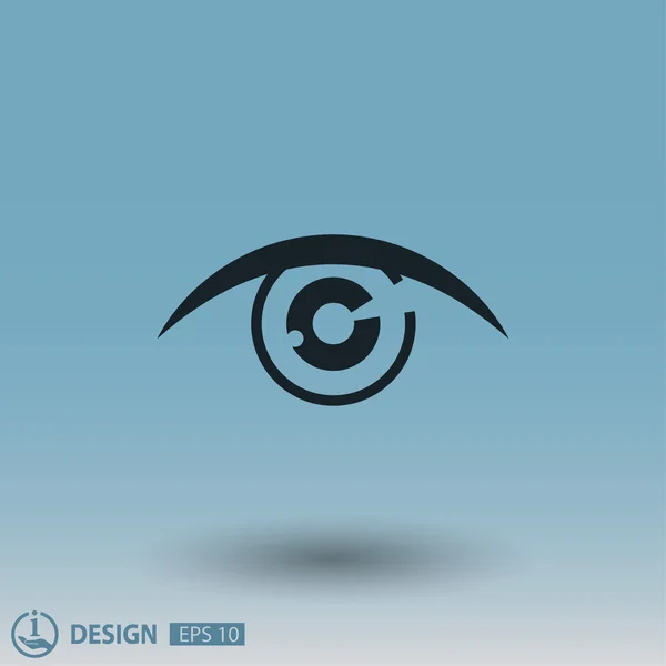 Pictograph av öga, illustration — Stock vektor