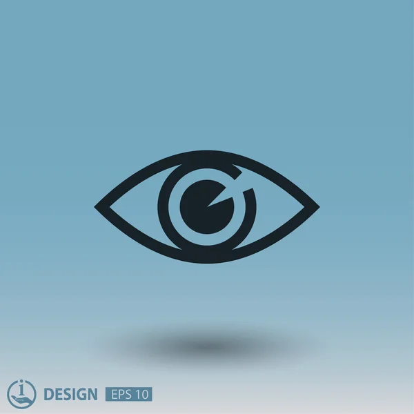 Pictografía de ojo, ilustración — Vector de stock