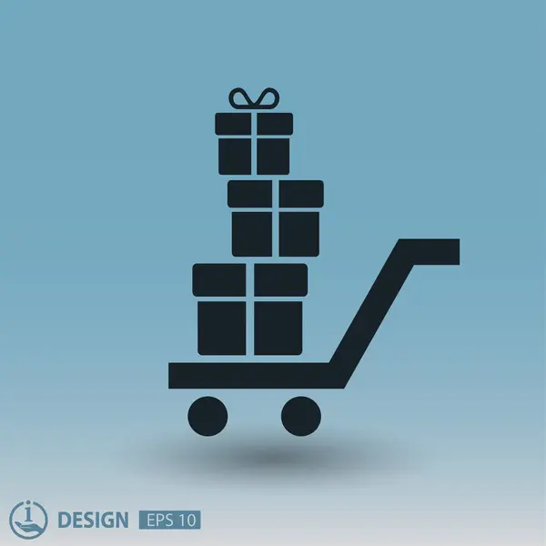 Pictogramme de cadeaux, illustration — Image vectorielle