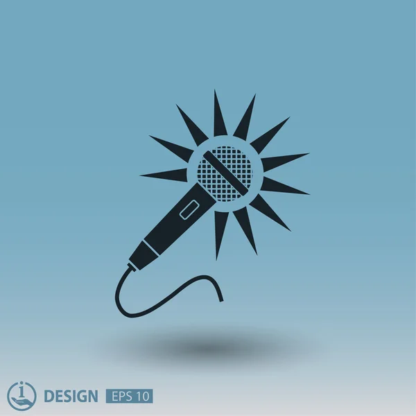 Microphone icon, illustration — Stock Vector
