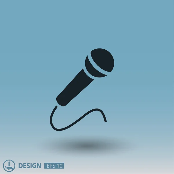 Icône de microphone, illustration — Image vectorielle