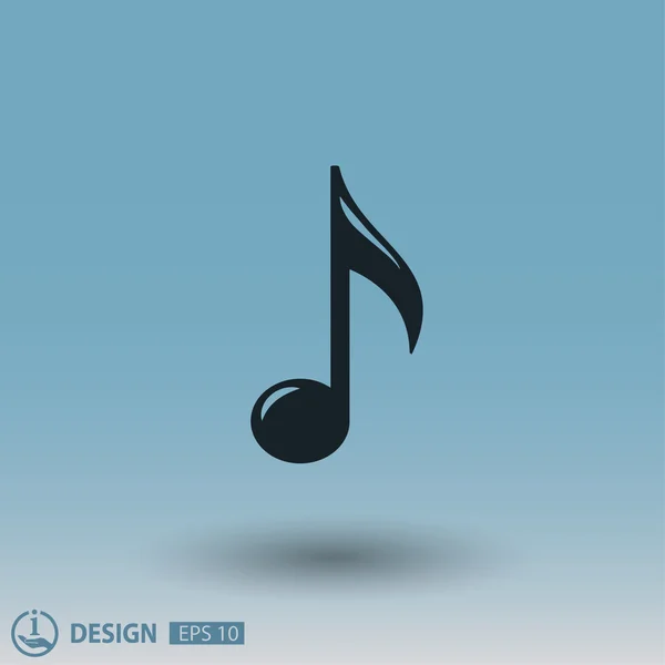 Pictografía de la nota musical — Vector de stock