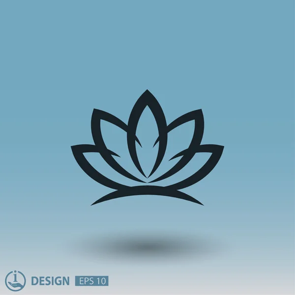 Piktographie des Lotus, Illustration — Stockvektor