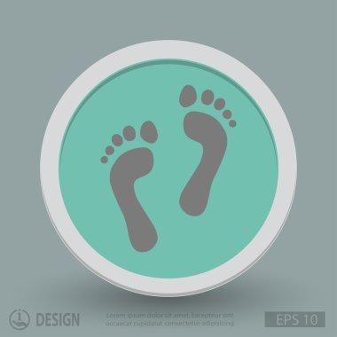 Ayak izleri, illüstrasyon resim