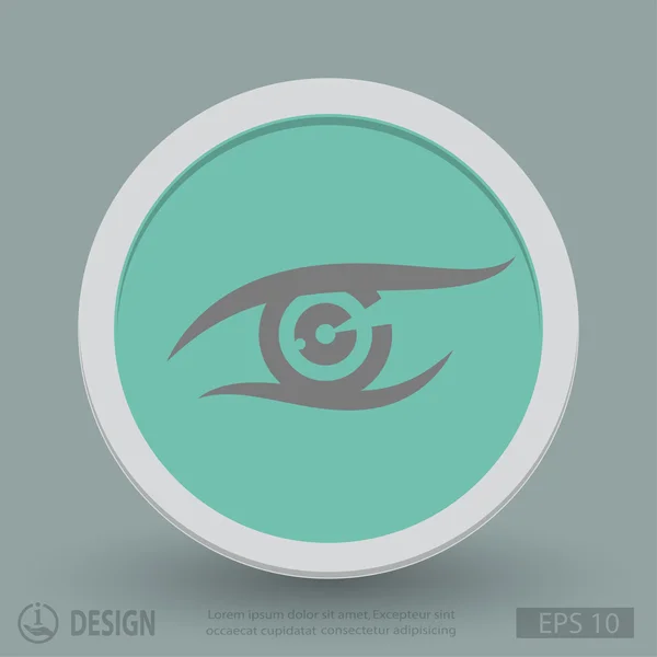 Pictograph of eye, illustration — Stock Vector