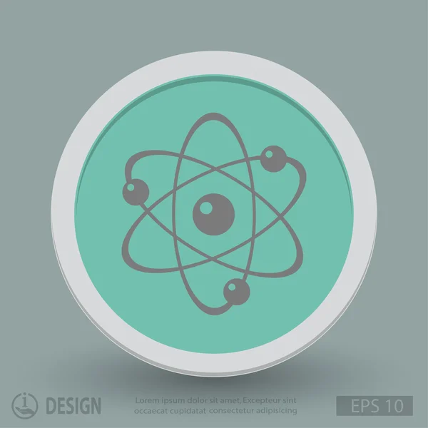 Pittogramma dell'atomo, illustrazione — Vettoriale Stock