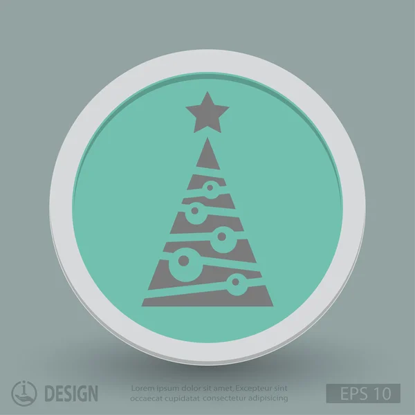 Pictografía del árbol de Navidad — Vector de stock