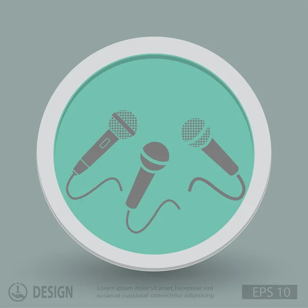 Icône de microphones, illustration — Image vectorielle