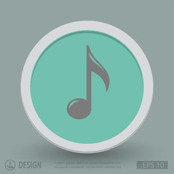 Pictografía de la nota musical — Vector de stock