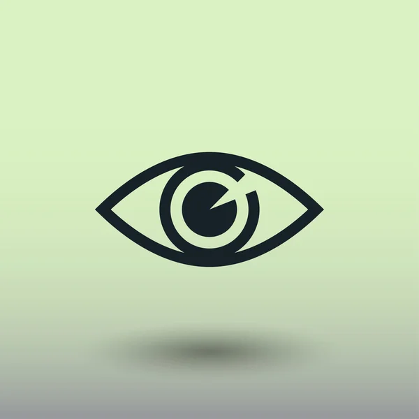 Pictograph van oog, illustratie — Stockvector