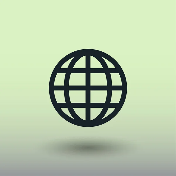 Pictograph van globe, illustratie — Stockvector