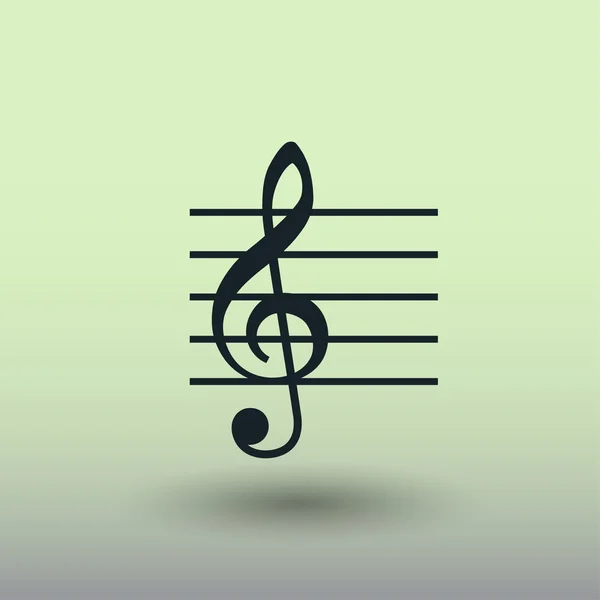 Pictograph dari kunci musik - Stok Vektor