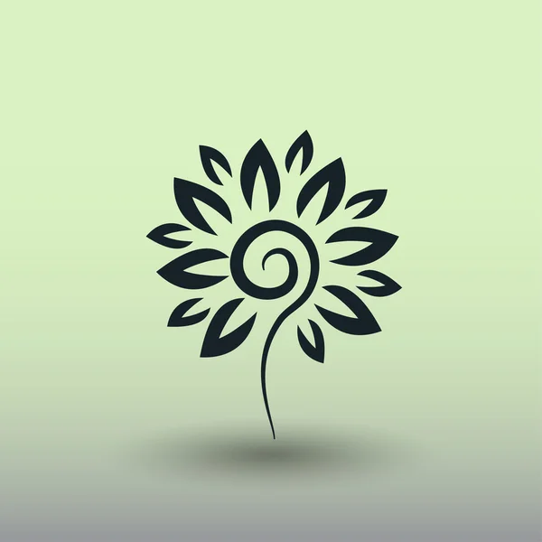 Pittogramma di fiore, illustrazione — Vettoriale Stock