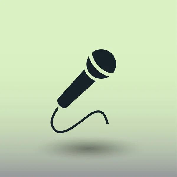 Microphone icon, illustration — Stock Vector