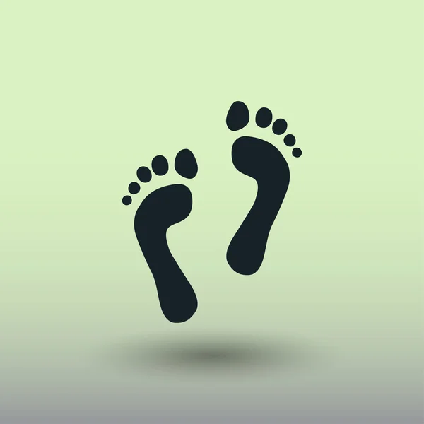 Piktographie der Fußabdrücke, Abbildung — Stockvektor
