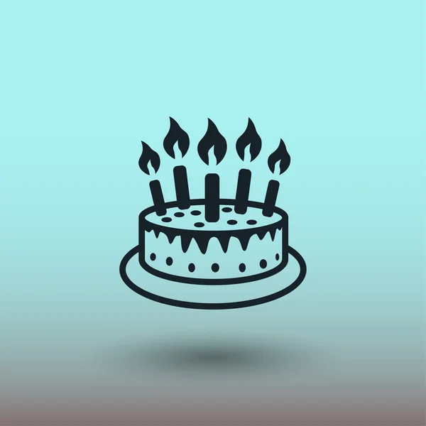 Pictogramme de gâteau, illustration — Image vectorielle