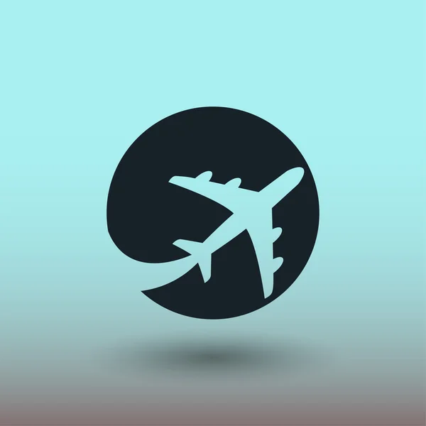 Ikona letadla, ilustrace — Stockový vektor