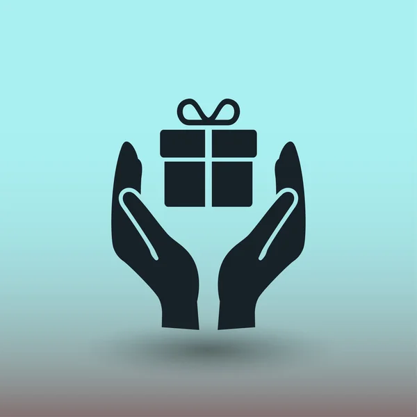 Pictogramme de cadeau, illustration — Image vectorielle