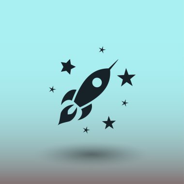 Roket simgesi, illüstrasyon
