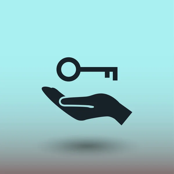 Ikona klíče, ilustrace — Stockový vektor