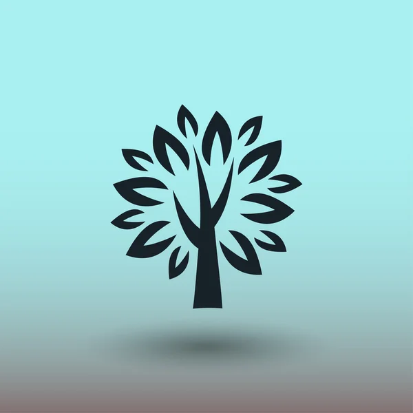 Pittogramma dell'albero, illustrazione — Vettoriale Stock