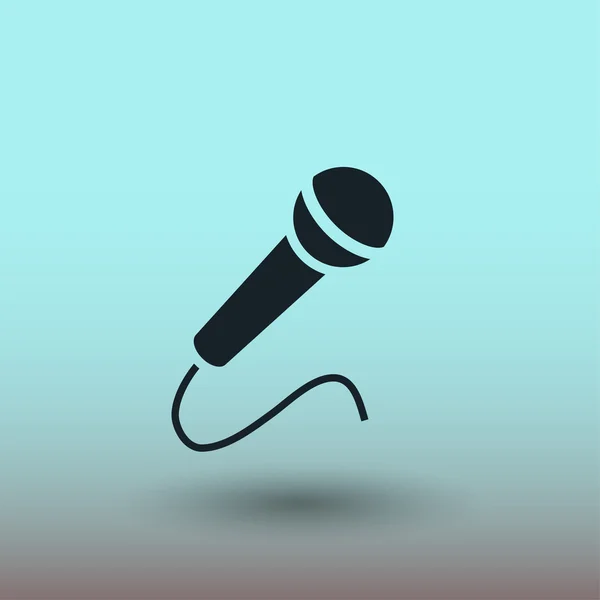 Microphone icon, illustration — Stock Vector