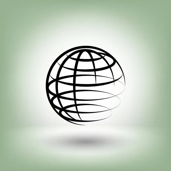 Pittogramma del globo, illustrazione — Vettoriale Stock