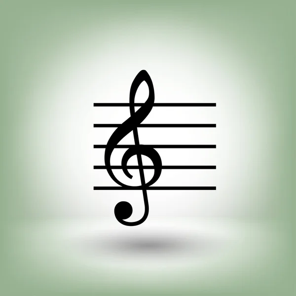 Pictogramme de la clé de musique — Image vectorielle