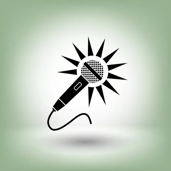 Icône de microphone, illustration — Image vectorielle