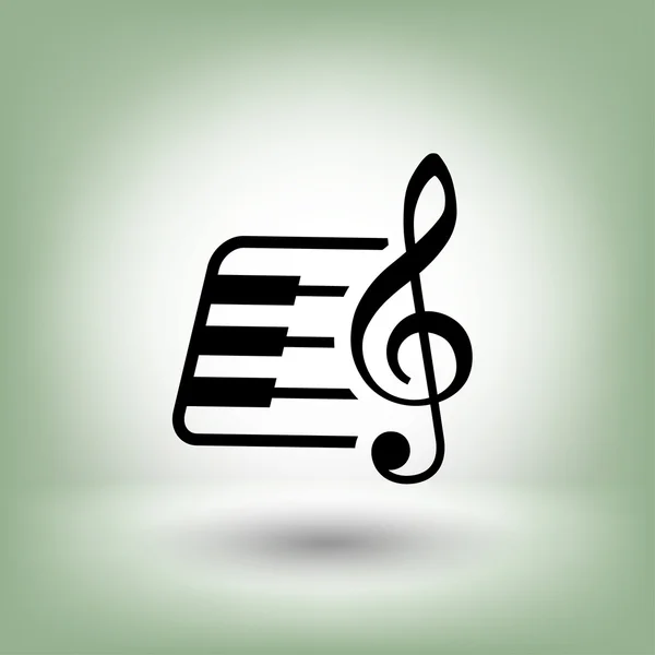 Ikony Symbols klawisz muzyczny i klawiatury — Wektor stockowy