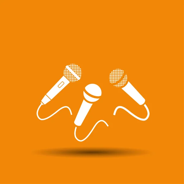 Icône de microphones, illustration — Image vectorielle