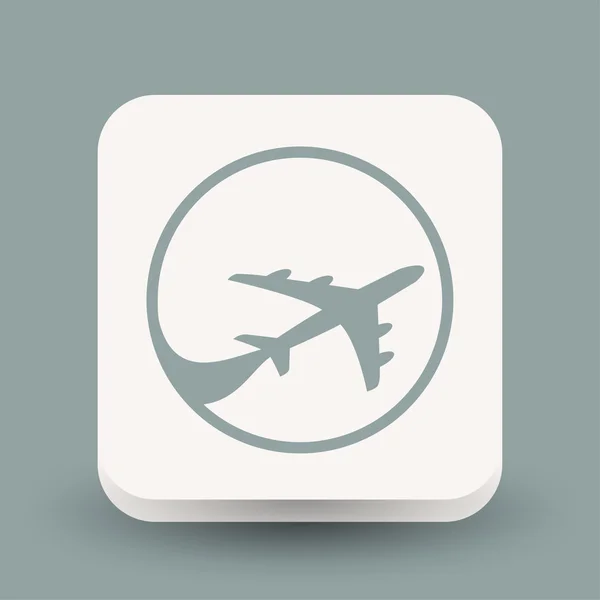 Pictograph av flygplan, illustration — Stock vektor