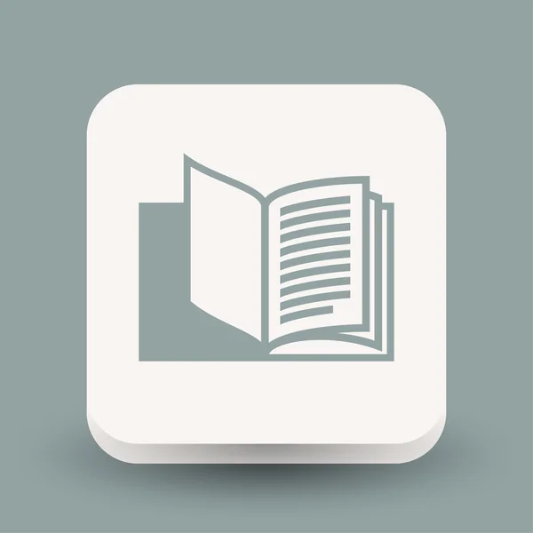 Ikona knihy, ilustrace — Stockový vektor