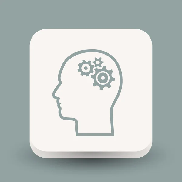 Ikona zařízení v hlavě — Stockový vektor