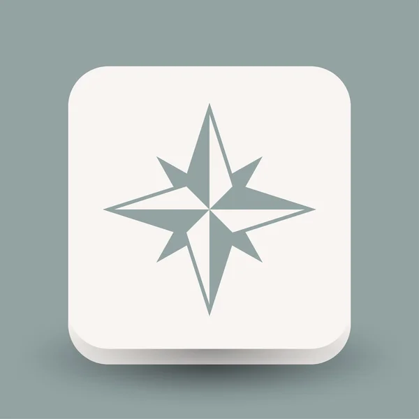 Ikona kompas, ilustrace — Stockový vektor