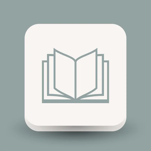 Ikona knihy, ilustrace — Stockový vektor