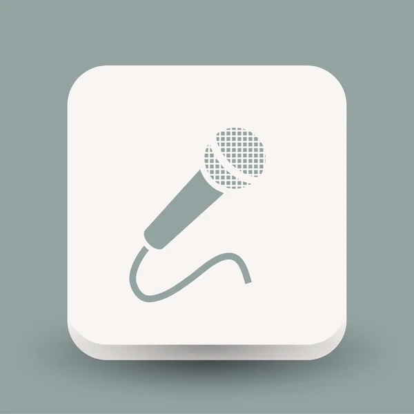 Ikonu mikrofonu, ilustrace — Stockový vektor