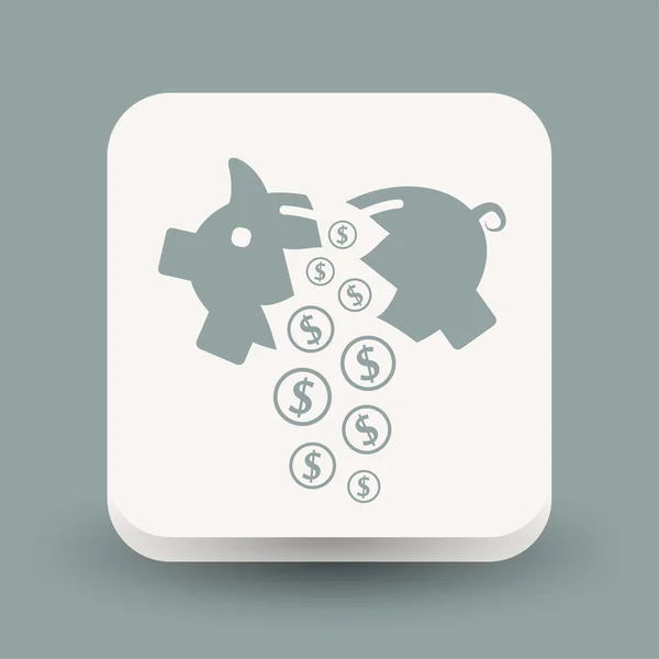 Pictograph van moneybox, illustratie — Stockvector