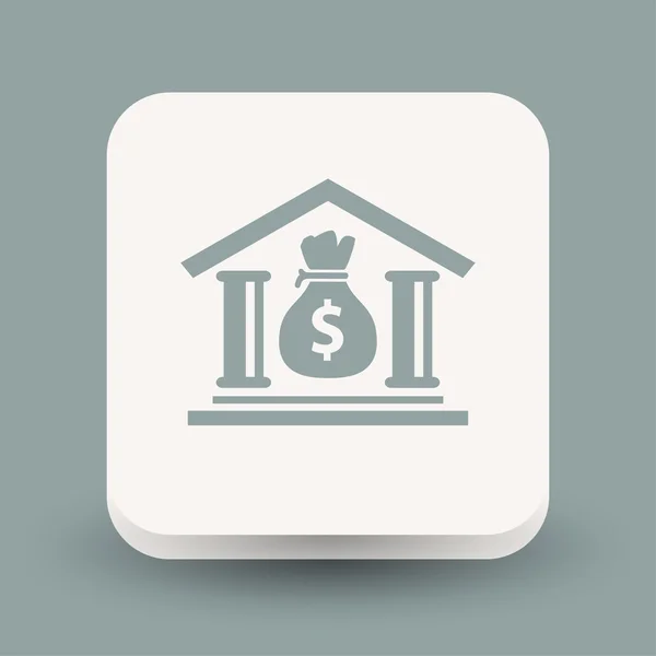 Ikona banky, ilustrace — Stockový vektor