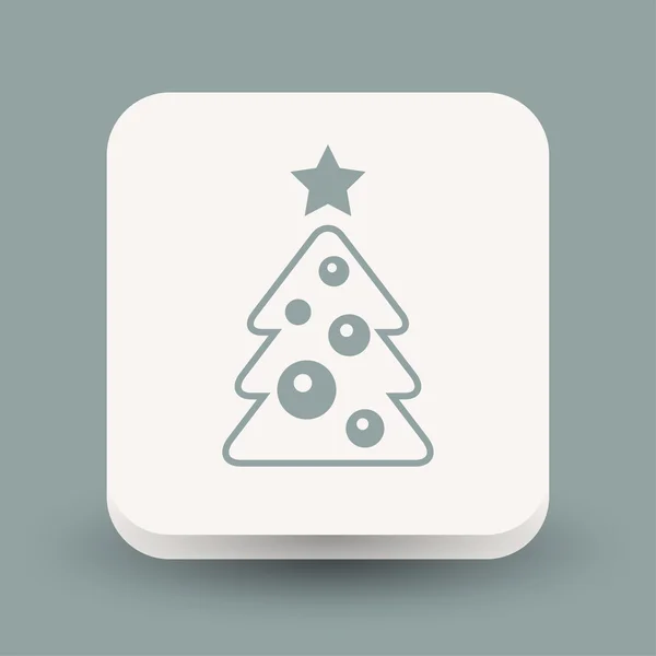 Pictograph van kerstboom — Stockvector