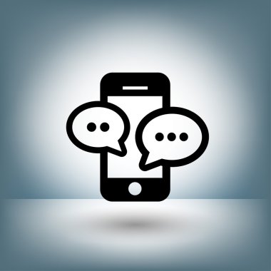 Ekibimizi mesaj veya smartphone kavramı simge sohbet