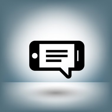 Ekibimizi mesaj veya smartphone kavramı simge sohbet