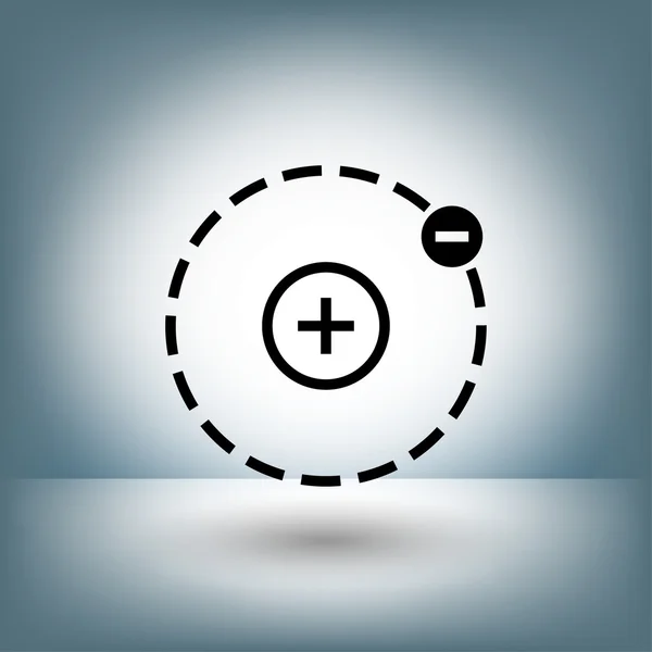 Pictograph of atom concept icon — Stock Vector