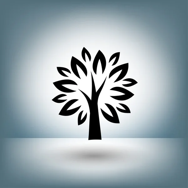 Pictografía del icono del concepto de árbol — Archivo Imágenes Vectoriales
