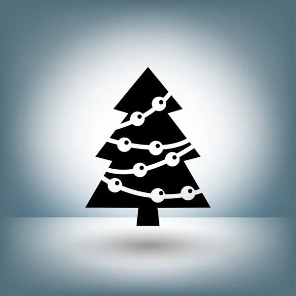 Pictograph of christmas tree concept icon — Stock Vector