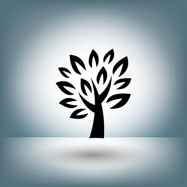Pittogramma dell'icona del concetto di albero — Vettoriale Stock