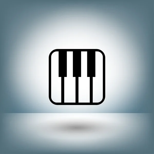 Pictografía del icono del concepto de teclado de música — Vector de stock