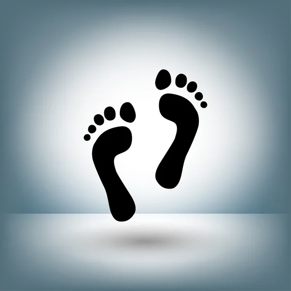 Pictograph of footprints concept icon — Stock Vector